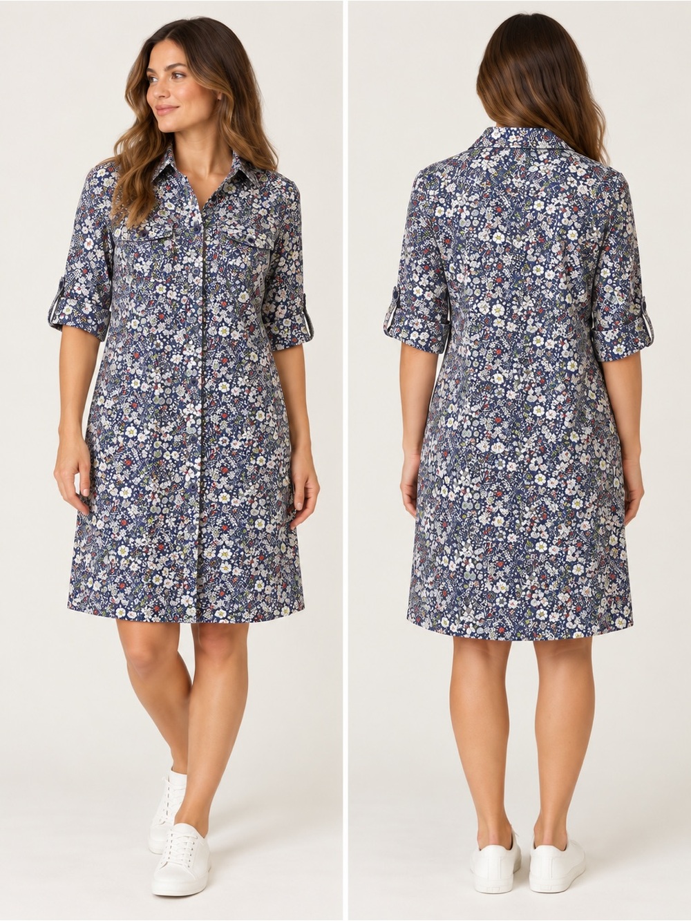 Liberty of London Liberty Art Fabrics June’s Meadow Tana Lawn Floral Shirt Dress